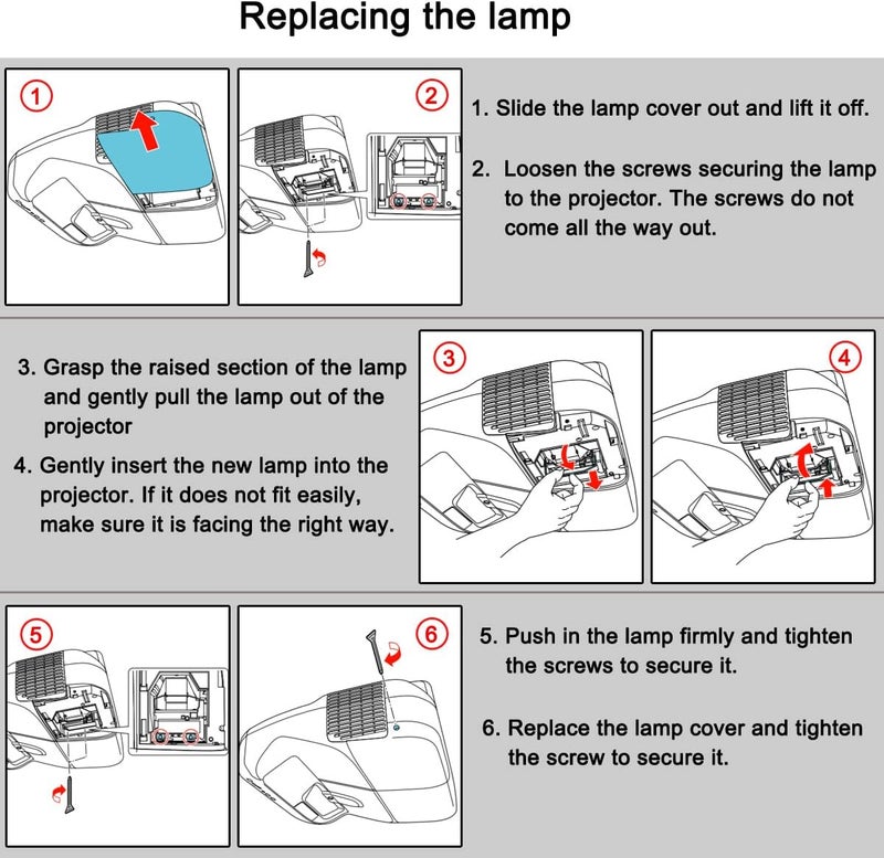 Litance Projector Lamp Bulb for Epson ELPLP79 ELPLP80 ELPLP90 PowerLite 585W 575W 570 580 675W 670 BrightLink 585Wi 575Wi 595Wi Pro 1430Wi 680Wi 675Wi 1420Wi Projector Bulb Replacement - Image 5
